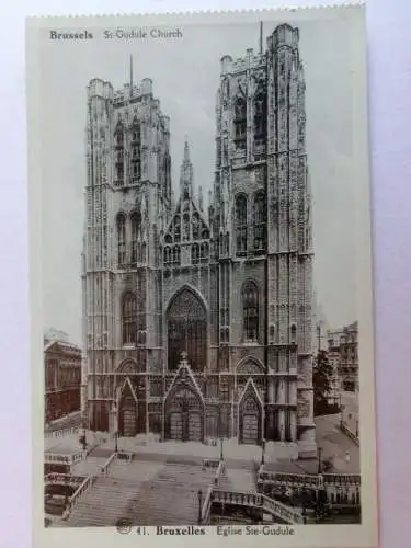 Alte AK Brüssel Bruxelles Eglise Ste Gudule [aN302]