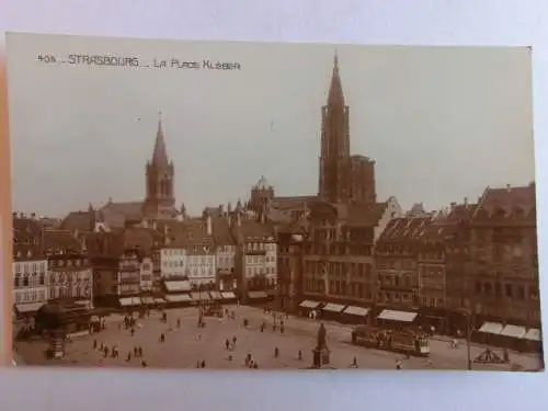 Alte AK Strasbourg La Place Kleber [aN303]