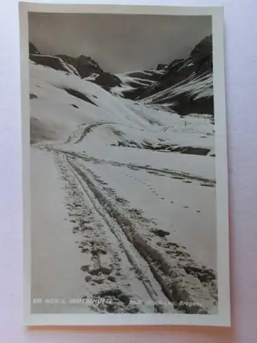 Alte AK Weg zur Jamtalhütte Galtür Schnee Winter [aN313]