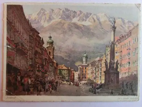 Alte AK Gemäldekarte Innsbruck [aN321]
