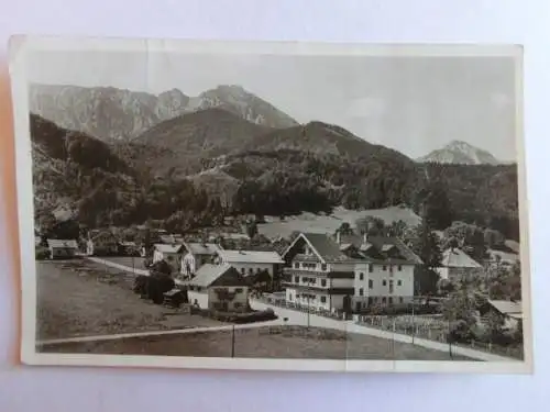 Alte AK Bergen mit Hochfelln u. Hochgern (m. Knickfalten) [aN345]