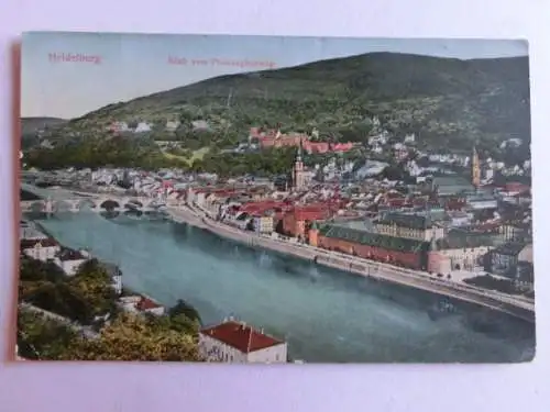 Alte AK Heidelberg vom Philosophenweg (Rückseite fehlt wohl) [aN379]