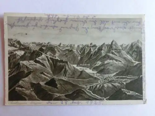 Alte AK Berchtesgaden Panorama Karte [aN442]