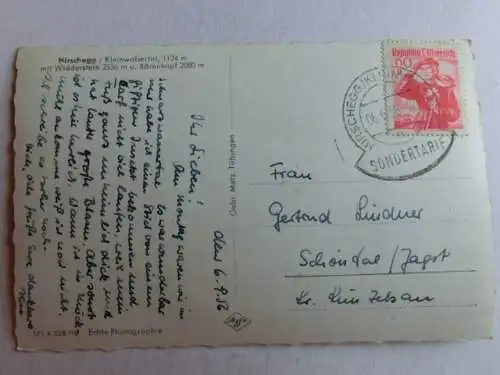 Alte AK Hirschegg Kleinwalsertal Widderstein [aN449]