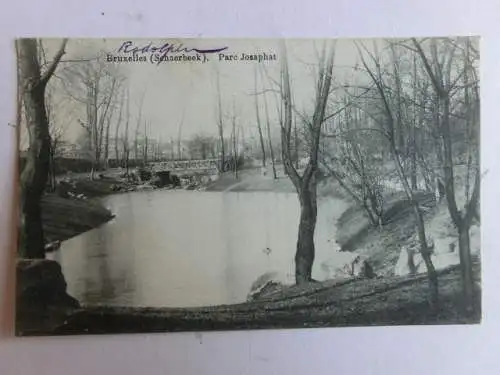 Alte AK Brüssel Bruxelles Parc Josaphat 1912 [aM553]