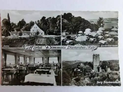 Alte AK Blankenstein Ruhr Hotel Dimmers [aL311]
