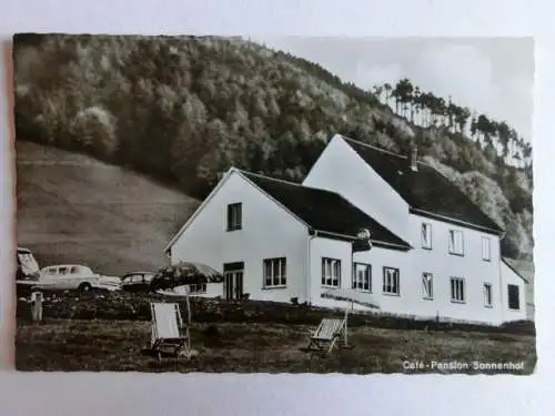 Alte AK Cafe Pension Sonnenhof Lohrhaupten Spessart [aL329]