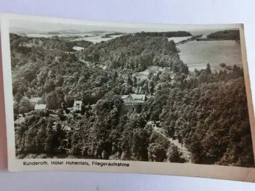 Alte AK Rüderroth Hotel Hohenfels Fliegeraufnahme [aL349]