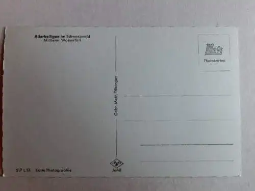 Alte AK Allerheiligen Schwarzwald Mittlerer Wasserfall [aL452]