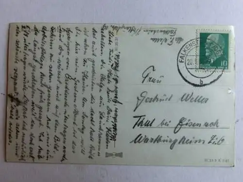 Alte AK Vogtland Stempel Falkenstein (beschädigt) [aL472]