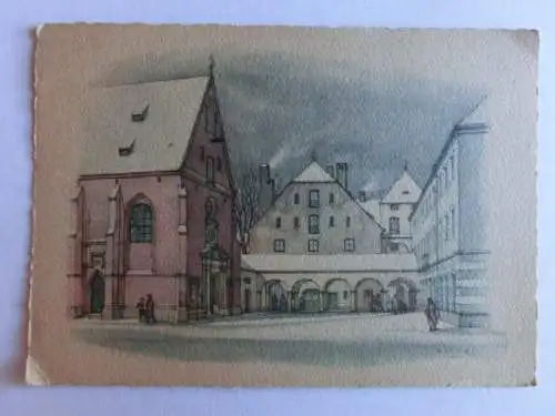 Alte AK München Neugestaltung des Vorplatzes Allerheiligen Kirche [aL503]