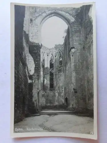 Alte AK Oybin Kirchenruine [aL15]