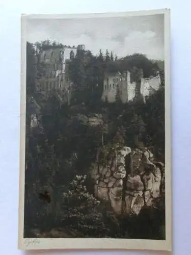 Alte AK Oybin Burg- und Kirchenruine [aL23]