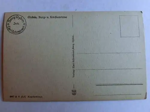 Alte AK Oybin Burg- und Kirchenruine [aL23]