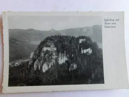 Alte AK Oybin Berg mit Ruine und Restraurant [aL19]
