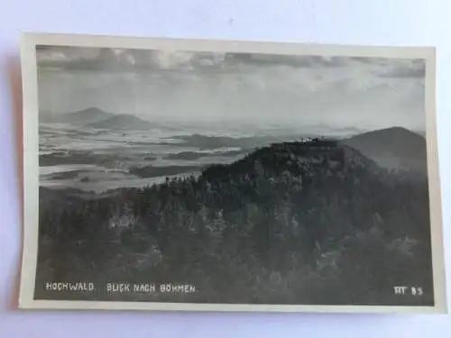 Alte AK Oybin Hochwald Blick nach Böhmen [aL8]