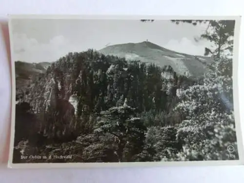 Alte AK Der Oybin mit Hochwald [aL51]