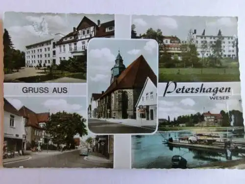 Alte AK Petershagen Weser Mehrbildkarte [aL643]