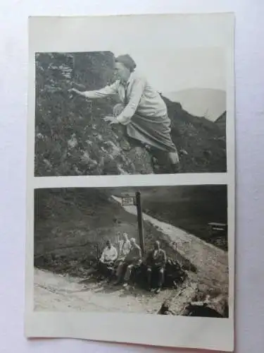 Alte AK Fotokarte Dornbirn Wandergruppe Alpe Kühberg [aX1023]