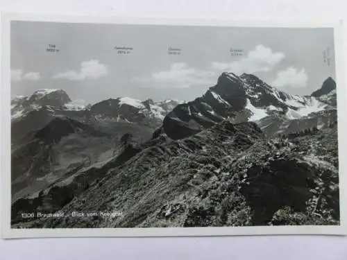 Alte AK Braunwald Blick vom Kneugrat [aT873]