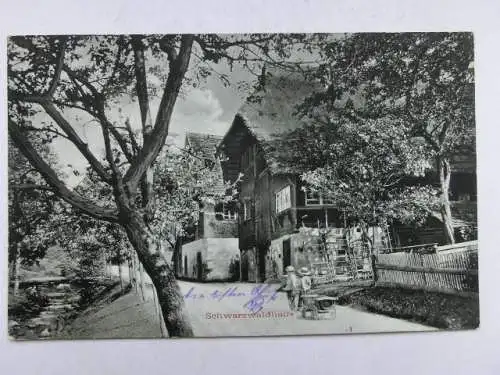 Alte AK Schwarzwald Schwarzwaldhaus 1907 [aT926]
