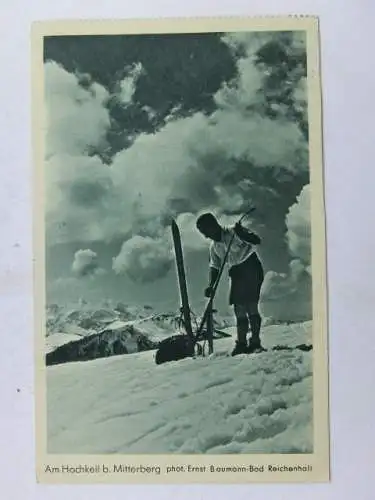 Alte AK Mitterberg Am Hochkeil Schifahrer [aT935]