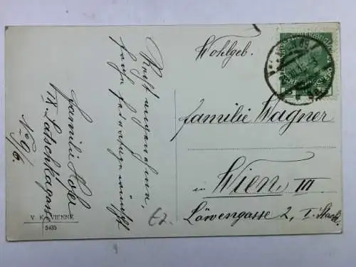 Alte AK Grußkarte Weihnachten 1915 Winterlandschaft [aT969]