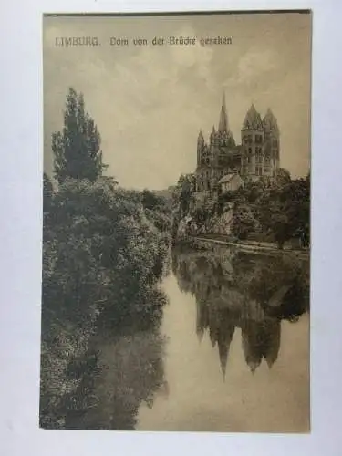 Alte AK Limburg Dom v. d. Brücke gesehen um 1915 [V180]