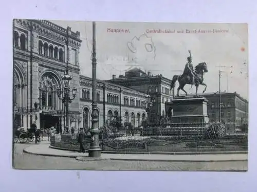 Alte AK Hannover Centralbahnhof Bahnhof um 1910 [aU344]