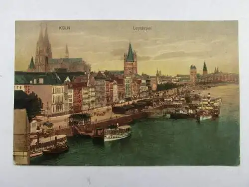 Alte AK Köln Leystapel 1918 [aU378]