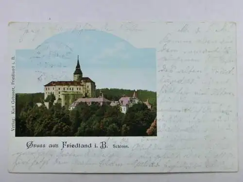 Alte AK Friedland Frydlant v Cechach Schloß 1904 [aU393]