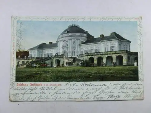 Alte AK Stuttgart Schloß Solitude 1904 [aU401]