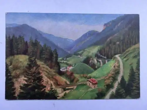 Alte AK Höllental Schwarzwald Ravennaschlucht 1918 [aU403]