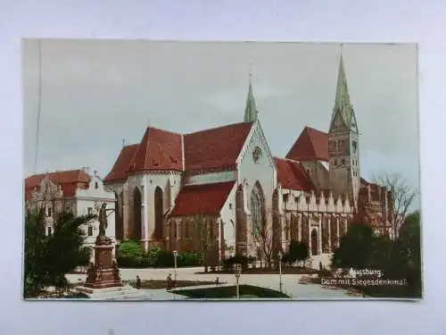 Alte AK Augsburg Dom Siegesdenkmal 1926 [aU407]