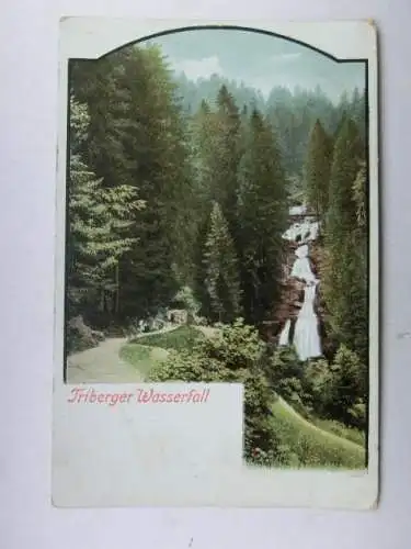 Alte AK Schwarzwald Triberger Wasserfall um 1900 [aU441]