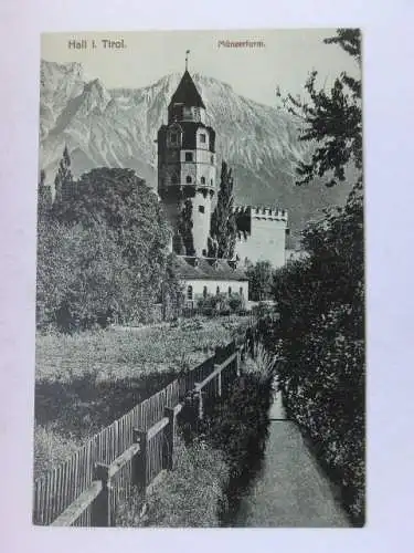 Alte AK Hall in Tirol Münzerturm um 1915 [V204]