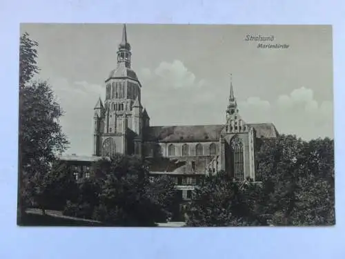 Alte AK Stralsund Marienkirche um 1915 [V238]