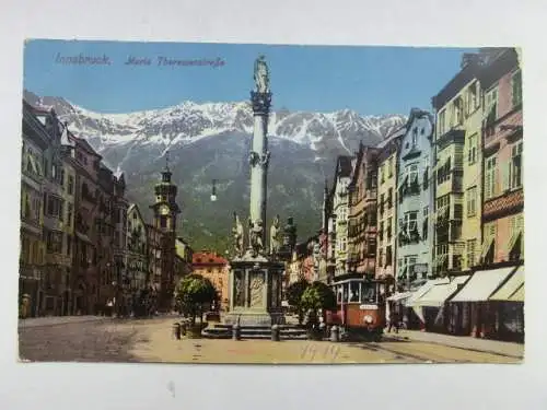 Alte AK Innsbruck Maria Theresia Straße um 1914 [V289]