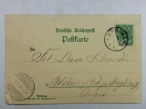 Alte AK Brocken Harz 1896 [aU462]