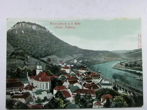 Alte AK Königstein Sächsische Schweiz um 1910 [aU466]