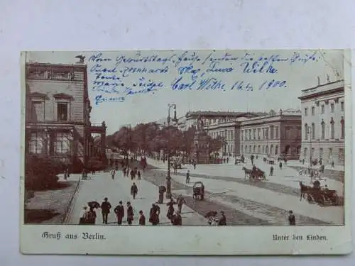 Alte AK Berlin Unter den Linden 1900 [aU486]