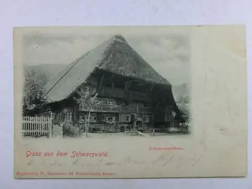 Alte AK Schwarzwaldhaus Schwarzwald 1898 [aU500]