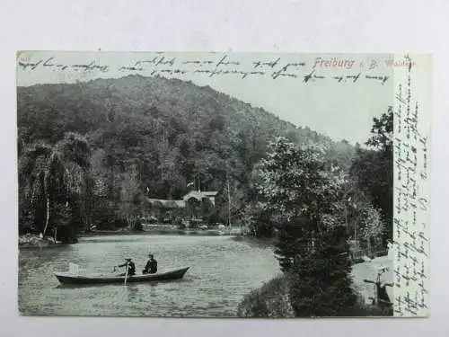 Alte AK Freiburg Breisgau Waldsee 1904 [aU510]