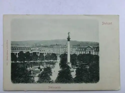 Alte AK Stuttgart Schloßplatz um 1900 [aU512]