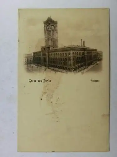 Alte AK Berlin Rathaus 1918 [aU545]