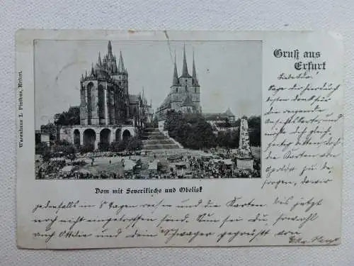 Alte AK Erfurt Dom Severiekirche 1900 [aU567]