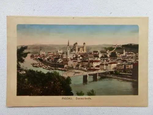 Alte AK Passau Donaulände 1921 [aU616]