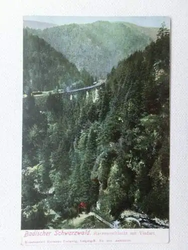 Alte AK Schwarzwald Ravennaschlucht Viaduct 1907 [aU620]