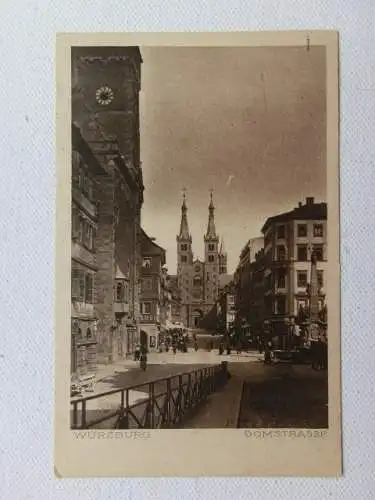 Alte AK Würzburg Domstrasse um 1930 [aU644]