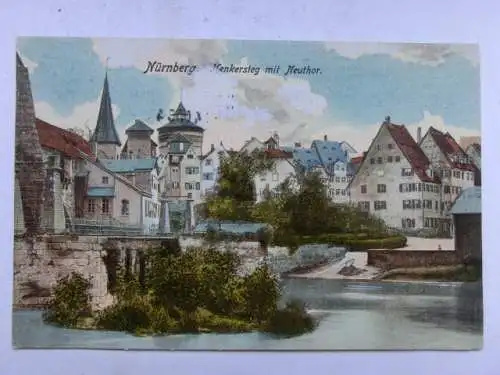 Alte AK Nürnberg Henkersteg Neuthor 1907 [B1044]